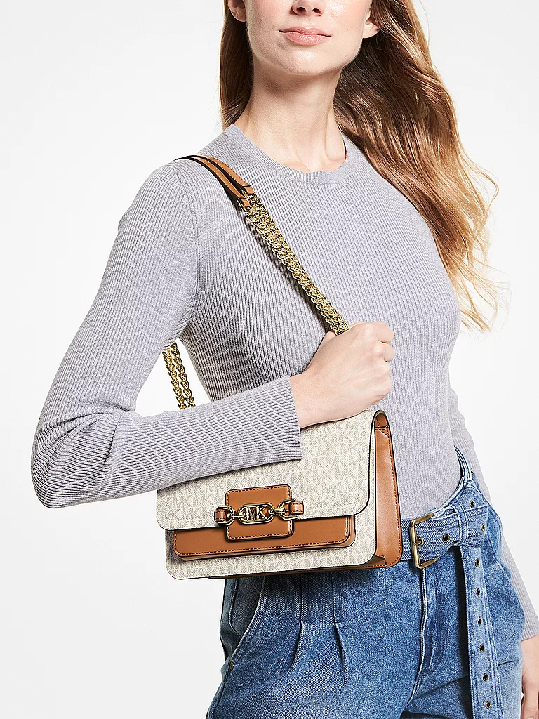 MICHAEL KORS Sac - Sac bandoulière HEATHER Large crème